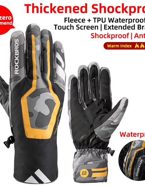 Load image into Gallery viewer, Winter Gloves Motorcycle Waterproof Fleece Thermal Gloves Snowboard Snowmobile Gloves Men Women Snow Cycling Gloves
