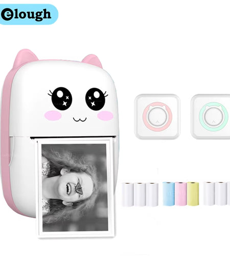 Mini Printer Thermal Printer Inkless Bluetooth Wireless Portable Pocket Self-Adhesive Label Printer for Sticker Lable Maker