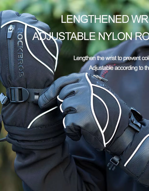Load image into Gallery viewer, Winter Gloves Motorcycle Waterproof Fleece Thermal Gloves Snowboard Snowmobile Gloves Men Women Snow Cycling Gloves
