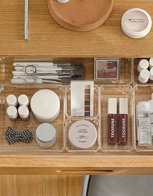 Load image into Gallery viewer, ClearNest Organizer – Transparent Anti-Scratch Drawer Storage Box for Cosmetics, Office &amp; Home
