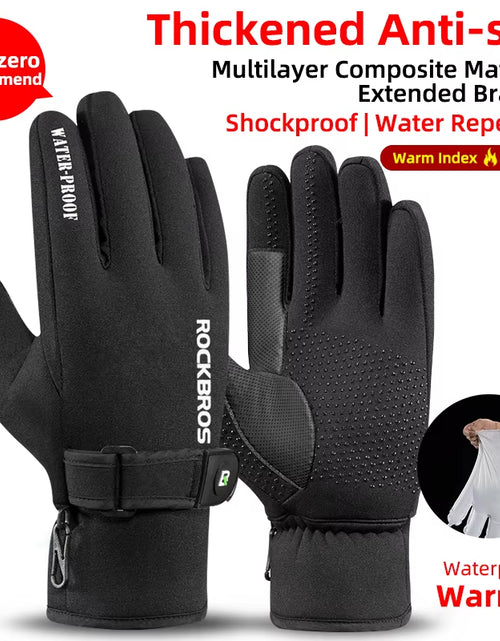 Load image into Gallery viewer, Winter Gloves Motorcycle Waterproof Fleece Thermal Gloves Snowboard Snowmobile Gloves Men Women Snow Cycling Gloves
