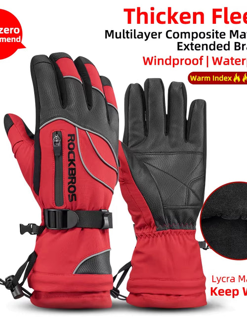 Load image into Gallery viewer, Winter Gloves Motorcycle Waterproof Fleece Thermal Gloves Snowboard Snowmobile Gloves Men Women Snow Cycling Gloves
