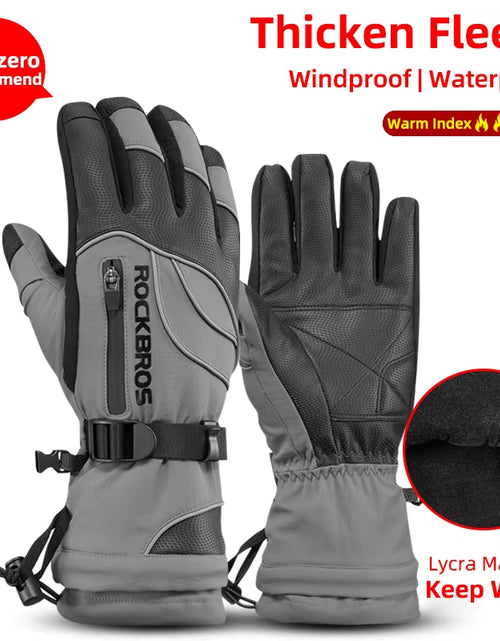 Load image into Gallery viewer, Winter Gloves Motorcycle Waterproof Fleece Thermal Gloves Snowboard Snowmobile Gloves Men Women Snow Cycling Gloves
