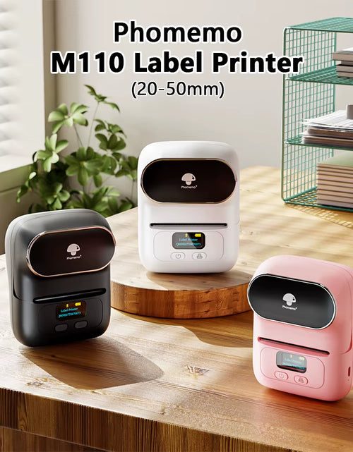 Load image into Gallery viewer, Phomemo M110 Portable Label Printer Mini Thermal Self-Adhesive Sticker Printer Mobile Pocket Tag Price UV Label Sticker Printer
