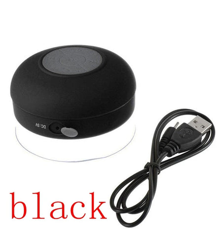 Mini Bluetooth Speaker Shower Subwoofer Waterproof Handsfree Loudspeaker with Suction Cup Mic for Bathroom Pool Beach Car Phone