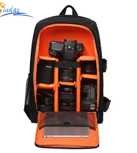 Waterproof DSLR Backpack Video Digital DSLR Camera Bag Multi-Functional Outdoor Camera Photo Bag Case for Nikon Canon DSLR Lens