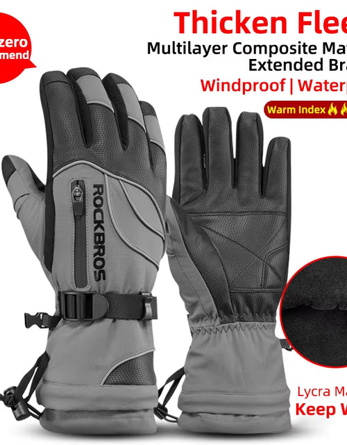 Load image into Gallery viewer, Winter Gloves Motorcycle Waterproof Fleece Thermal Gloves Snowboard Snowmobile Gloves Men Women Snow Cycling Gloves
