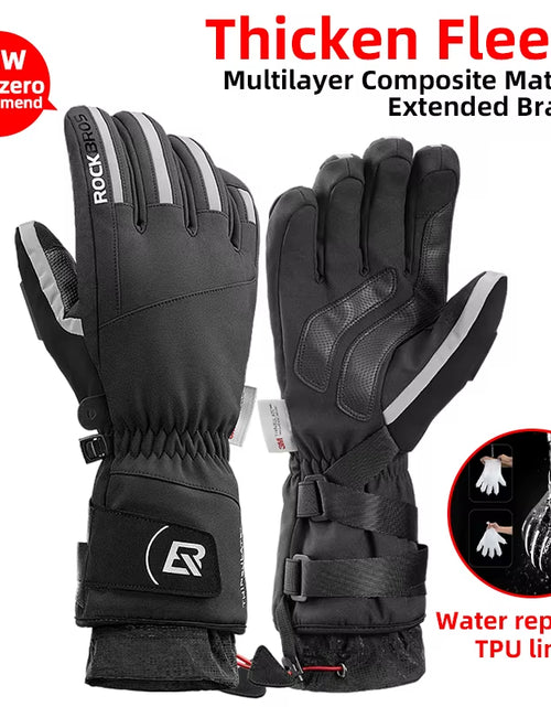 Load image into Gallery viewer, Winter Gloves Motorcycle Waterproof Fleece Thermal Gloves Snowboard Snowmobile Gloves Men Women Snow Cycling Gloves
