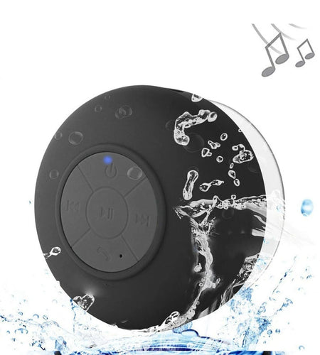 Mini Bluetooth Speaker Shower Subwoofer Waterproof Handsfree Loudspeaker with Suction Cup Mic for Bathroom Pool Beach Car Phone